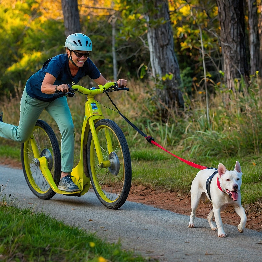 What are the most common commands used in training dog scooter dogs?