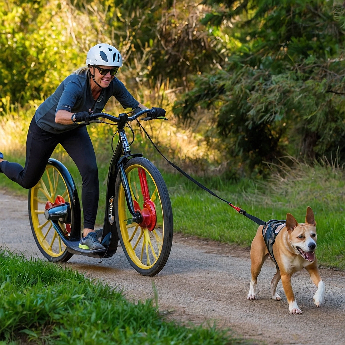 How do you train a dog for dog scooter?