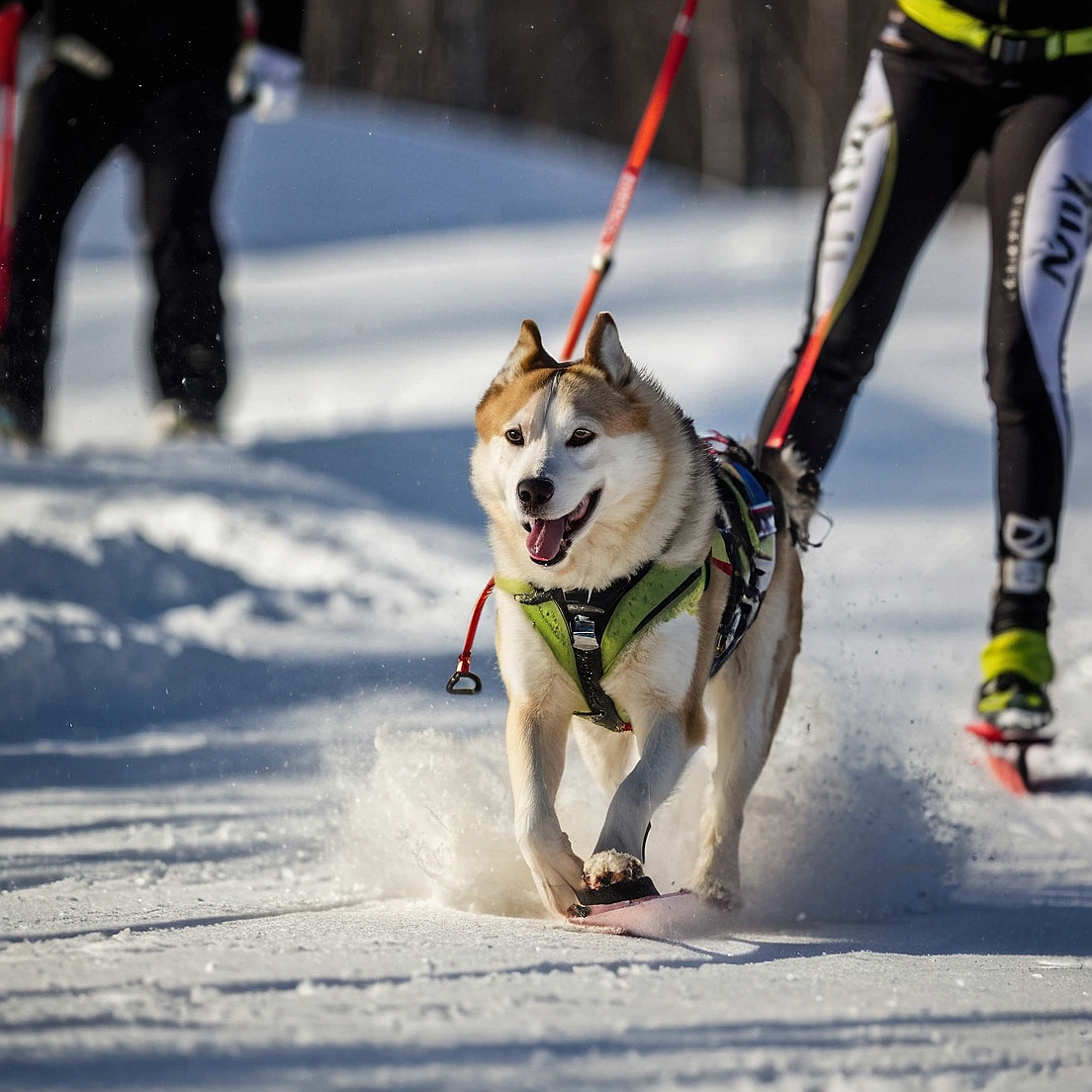 What is the role of genetics in breeding dogs for specific skijoring needs?