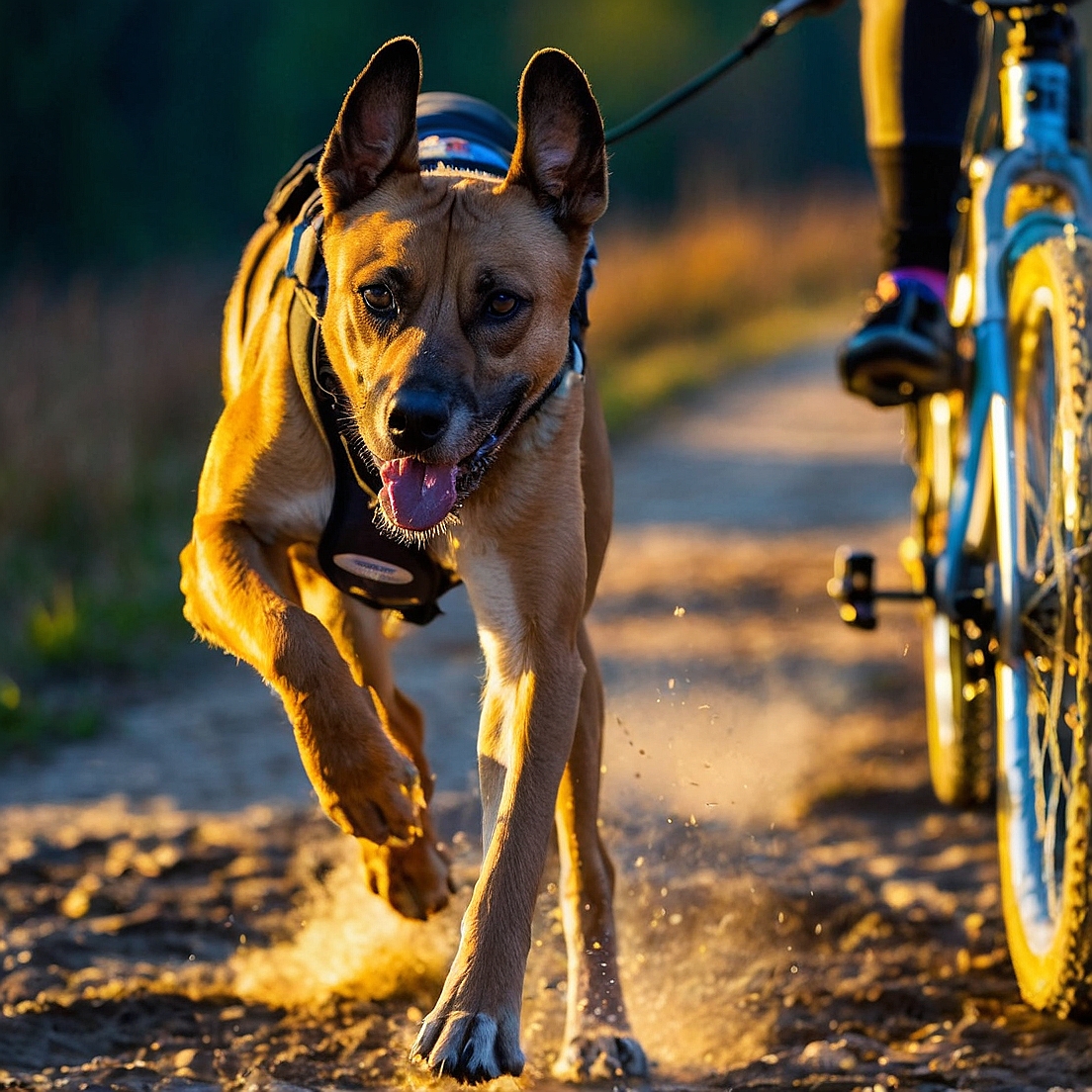 How do you train a dog to follow commands during a race?