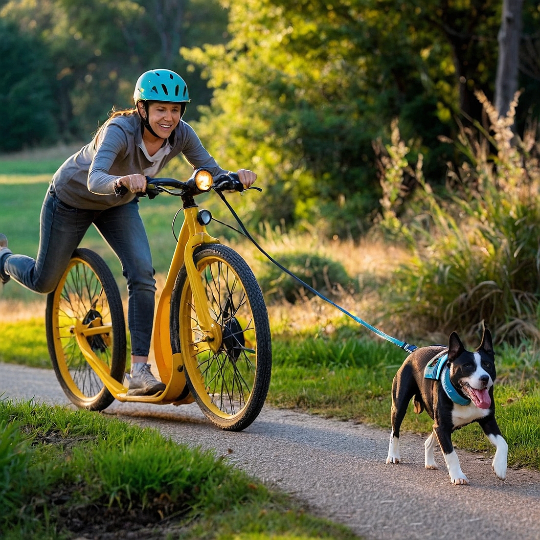 How do you groom a dog for dog scooter?