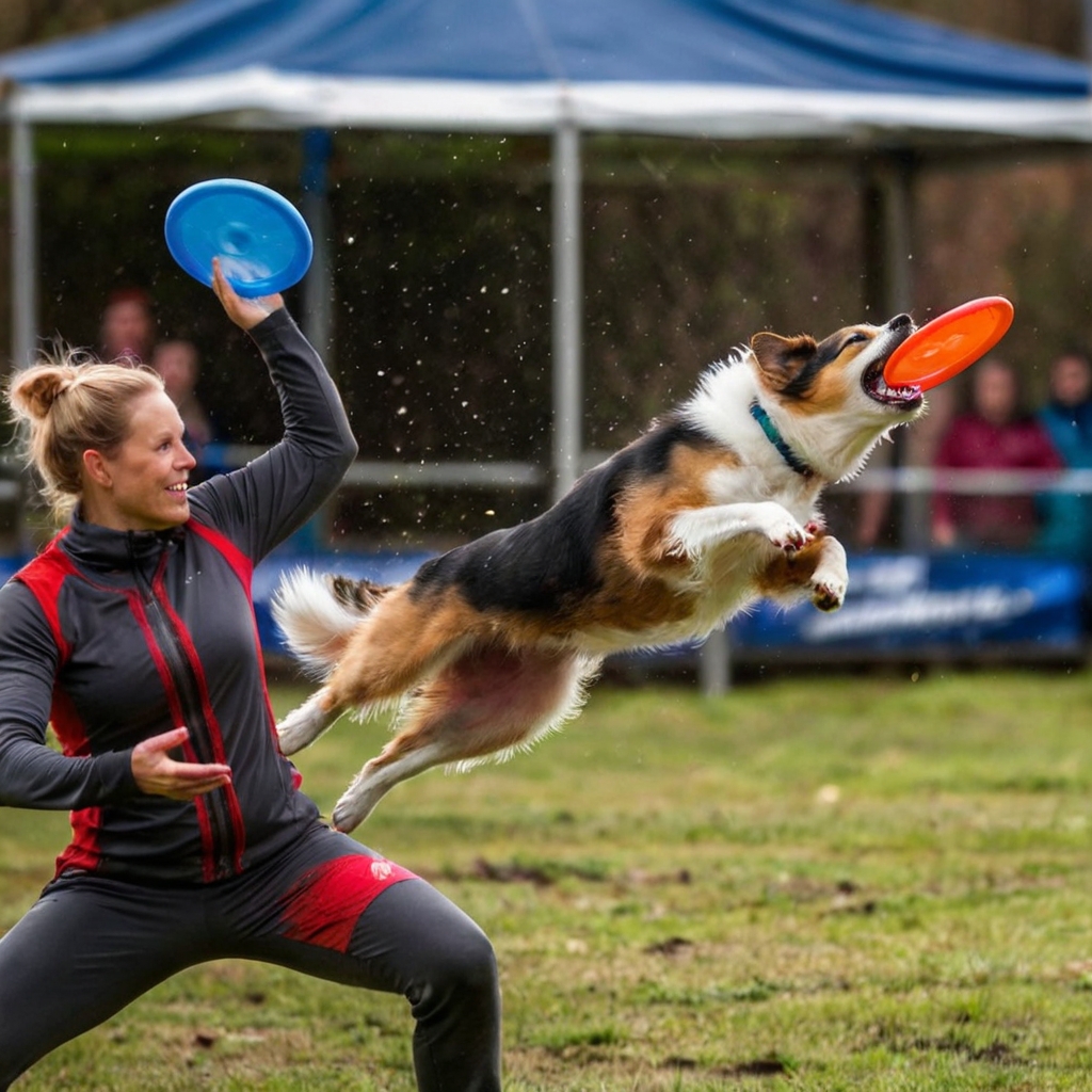 How do you socialize a dog frisbee dog to be comfortable around other dogs and people?