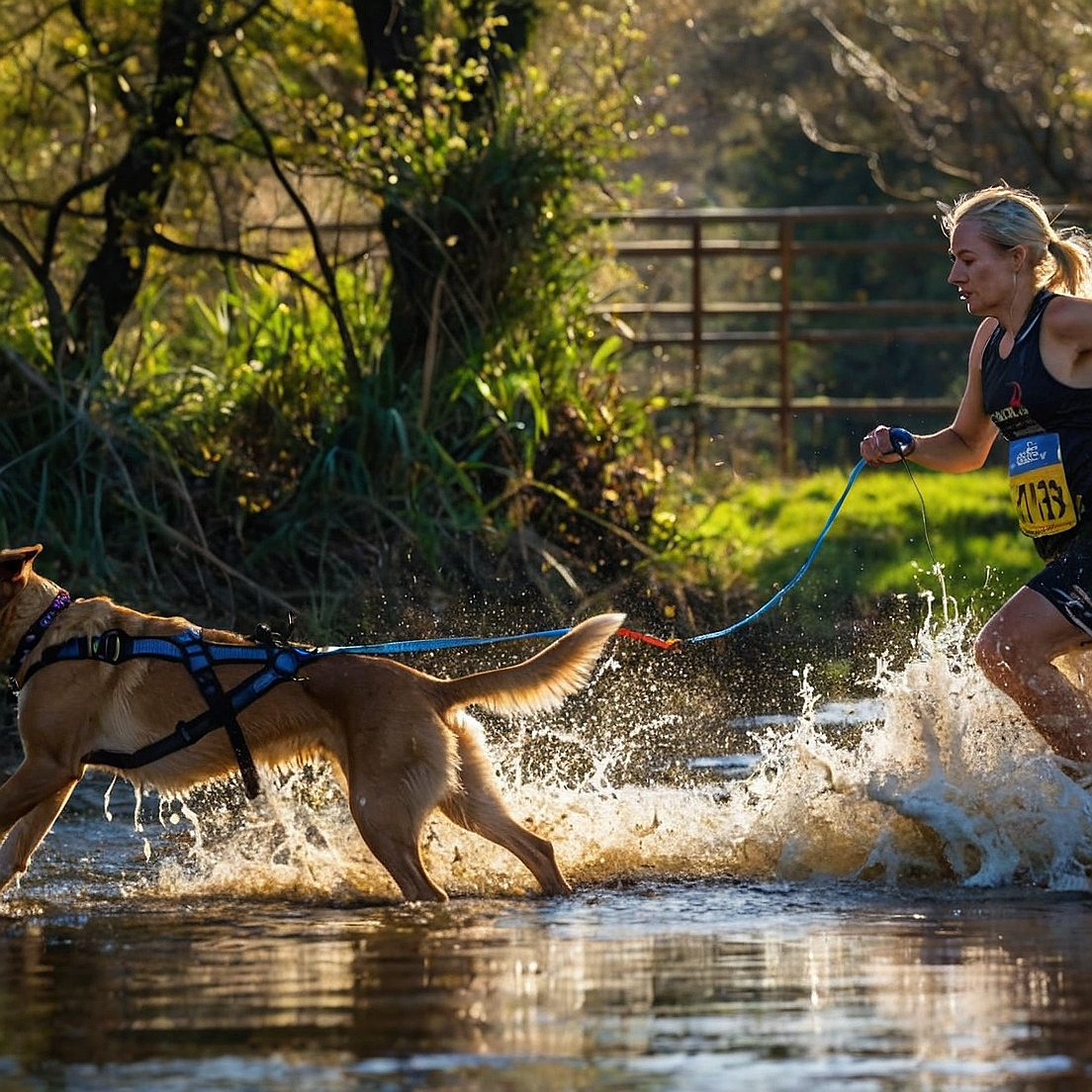 What are the most common health tests required for breeding dogs used in canicross races?