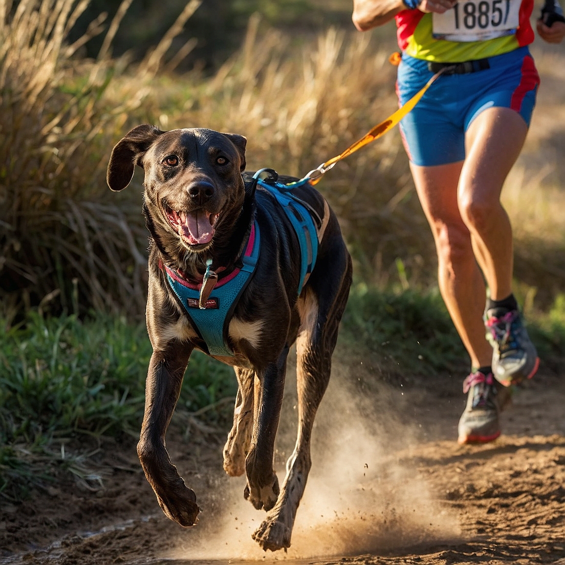 How do you enter your dog into a canicross race?